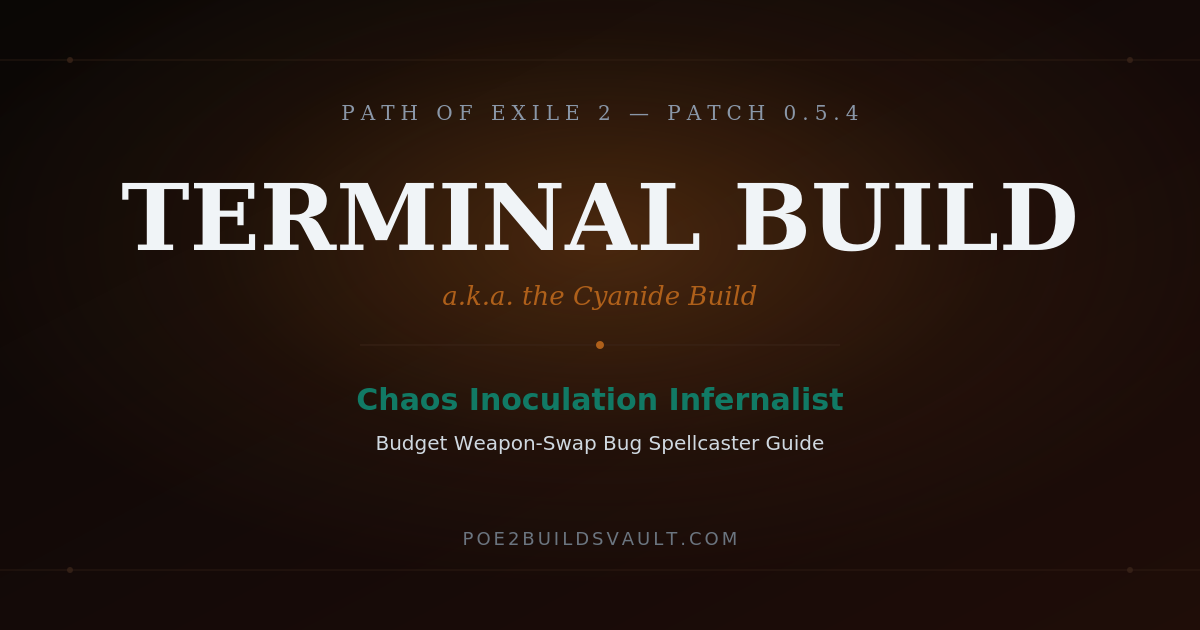 [PoE 2] ☠️ PoE 2 Chaos Inoculation Infernalist Build 0.5.4 — Budget Weapon-Swap Bug Guide